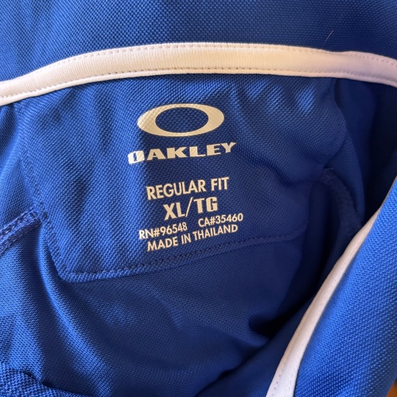 Men’s Oakley Athletic Polo Top Blue Casual XL - Picture 2 of 4
